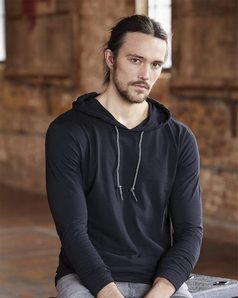Anvil 987 Lightweight Long Sleeve Hooded T-Shirt